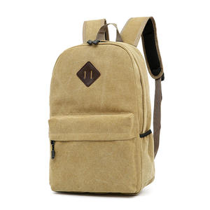 <b>Canvas</b> Casual <b>Backpack</b> Unisex Softback 20-37L Durable Daily Use with Zipper Closure and Patches - Product Image 3
