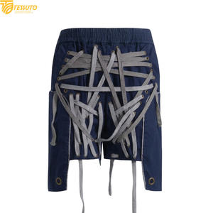 Pantalones Cortos Deportivos Personalizados con Múltiples Cordones |    Falda-pantalón estilo punk en capas |   Pantalones Cortos Tácticos de Algodón Resistente con Efecto Desgastado - Product Image 3