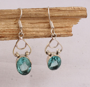 Natural Lapis Lazuli Drop Earrings 925 Sterling Silver Vintage Style Party Jewelry for Women's/Unisex - Product Image 2