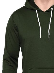 Sweat-shirt à capuche uni en coton épais et chaud pour homme, sweats de luxe pour l'hiver, prix d'usine, vente en gros de vêtements - Product Image 2