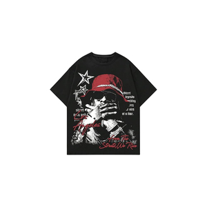T-shirts graphiques pour hommes, style Y2K, manches courtes, col rond, t-shirt d'été cool, streetwear - Product Image 1