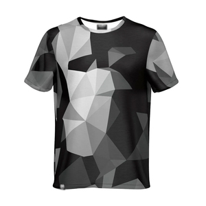 T-shirt pour homme tendance, imprimé en 3D par sublimation, avec motifs créatifs sur toute la surface, coupe ample, 100% polyester - Product Image 1