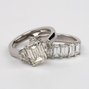 Anillo de Compromiso de Lujo con Diamante Cultivado en Laboratorio de Corte Esmeralda de 2.00CT, Certificado IGI, Anillo de Boda de Oro de 10K, 14K, 18K, Venta al Por Mayor - Product Image 3