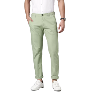 Soft Comfortable Solid Color Chino Pants For Men Oversized Stylish Casual Latest Design Men's Slim Fit Chino Pants From BD - Product Image 1