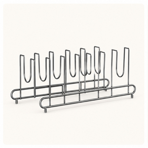Metal Pot Lid Organizer <b>Rack</b> for <b>Kitchen</b> Cabinet Space-Saving Cookware & Plate <b>Storage</b> Holder Heavy Duty Iron Pantry Organizer - Product Image 2