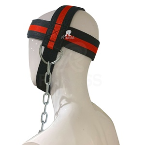 Arnés de cabeza RC Fitness Wear para ejercicios de flexión de cuello, cadena ajustable para levantamiento de pesas, entrenador de placas de peso, neopreno profesional - Product Image 2