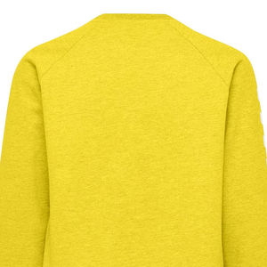 Sudadera Amarilla de Cuello Redondo para Mujer, Manga Larga, Color Sólido, Tejido de Algodón Transpirable, Ropa de Otoño - Product Image 4