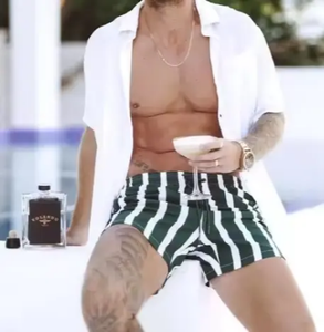 Summer <b>Men's</b> Swim <b>Trunks</b> Beach Shorts Elastic Closure Quick Dry Short Pants With Zipper Pockets Beach Swimming Short For <b>Men</b> - Product Image 6