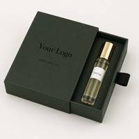 Boîte en papier personnalisée avec logo, écologique, à fermeture magnétique, réutilisable, pour échantillons de parfum roll-on de 10 ml, style tiroir