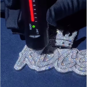 ที่กำหนดเอง VVS Moissanite เพชรจี้ตัวอักษรเงิน S925 9K 10K 14K 18K ของแข็งที่เต็มไปด้วยน้ำแข็งออกจี้เสน่ห์ - Product Image 1