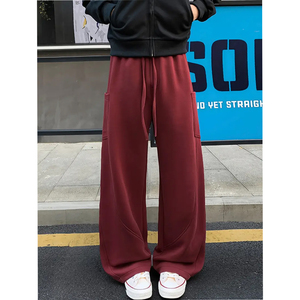 Pantalon de jogging cargo pour homme, coupe ample, multi-poches, en molleton, streetwear, coton épais, logo personnalisé - Product Image 6