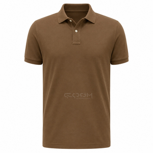 Custom <b>Men's</b> Plain <b>Brown</b> <b>Polo</b> <b>Shirt</b> 100% Cotton Pique <b>Polo</b> T-<b>Shirt</b> Short Sleeve Golf Casual Wear OEM ODM Bulk Wholesale - Product Image 1