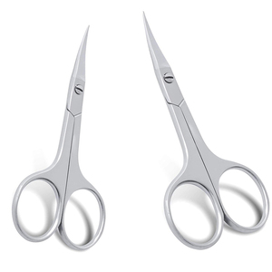 Ciseaux professionnels en acier inoxydable pour cuticules, éliminateur de peaux mortes, ciseaux à ongles à pointe incurvée, ciseaux de pédicure, ciseaux de manucure russe - Product Image 1