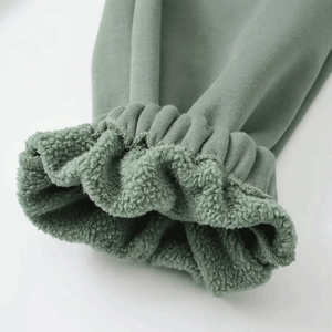 Fitness para mujer 100% algodón transpirable ligero recortado con capucha y cintura elástica Jogging Pant Set - Product Image 4