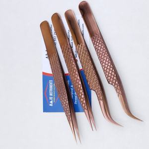 Extensiones de pestañas de visón Premium clásicas, pinzas puntiagudas de oro rosa, acero inoxidable, extensiones de pestañas de visón Premium sostenibles - Product Image 2