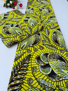 Bright Nigerian African Wax Print Ankara Cotton Fabric for Clothing and Textile Industry South Africa - Product Image 4