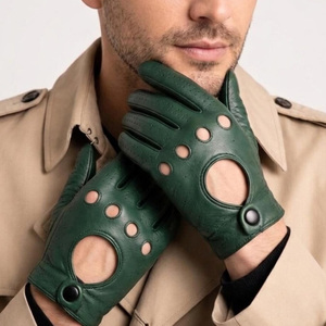 Guantes de Conducción de Cuero Personalizados para Hombre, Fabricados por el Fabricante OEM, Guantes Profesionales para Carreras de Autos, Guantes Premium para Carreras de Autos - Product Image 6