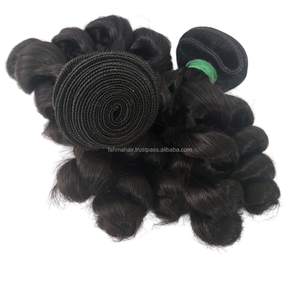 Paquetes Bunchy de doble trama de cabello humano Remy virgen 100% Premium indonesio con extremos superdobles y sin enredos - Product Image 6
