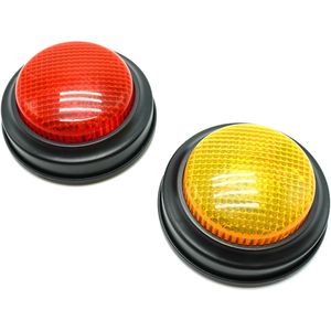 Set di 2 Buzzer per Giochi di Quiz, Buzzer per Risposte in Classe, Family Feud, Jeopardy, con Luci e Suoni - Product Image 1