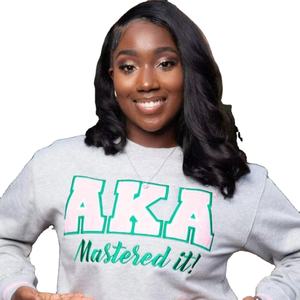 Sweat-shirt d'hiver en polaire gris Alphaa Sorority avec broderie 3D sur le devant, lettres roses et vertes, pull confortable pour femmes, style universitaire décontracté - Product Image 4