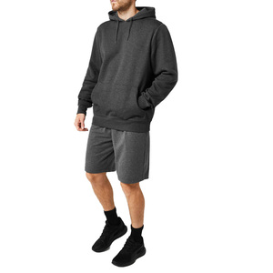 Men's Gray Solid Cotton Bermuda Shorts <b>Elastic</b> Waist Pockets Casual Breathable Knitted Mid Rise Short Pants - Product Image 6