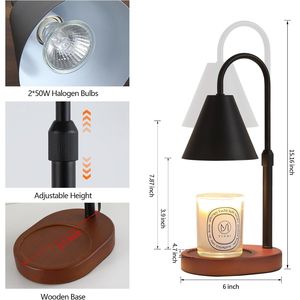 Black Electric Wax Melt Warmer Timer <b>Dimmer</b> Home Use Candle Warmer Lamp for Mother's Day Birthday Christmas Gifts for Mom/Wife - Product Image 4
