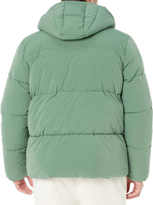 Customized Men Winter Quilted Polyester Puffer Jacket Sheep Bomber Style Zipper-Up Hooded Windproof Streetwear Outerwear coat - Product Image 5