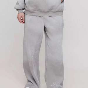 Conjunto de Sudadera con Capucha y Pantalones de Chándal de Algodón Grueso Lavado al Ácido, 2 Piezas, Estilo Vintage, para Hombre - Product Image 3