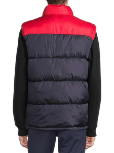 OARH INT INDUSTRY Men's Color Blocked Puffer Vest Stand Collar Zipper Closure Waterproof Windproof Casual Winter Outerwear PU - Product Image 4
