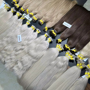 Extensiones de Cabello Virgen Vietnamita Nasa Hair Bulk Super Double Drawn, Color Teñido Claro, Estilos Lisos Naturales, 60 cm, 100 Gramos - Product Image 1