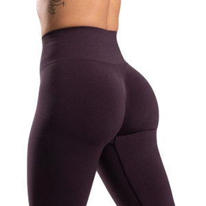กางเกงเลกกิ้งเอวสูง Deep Plum Pump สำหรับผู้หญิง แบบไร้ตะเข็บ เหมาะสำหรับออกกำลังกาย ฟิตเนส โยคะ วิ่ง กระชับกล้ามเนื้อ ยืดหยุ่นได้ ป้องกันการโป๊ยิ่งขณะสควอท ชุดออกกำลังกาย - Product Image 5