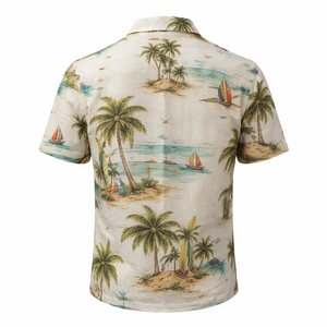 Camisas de Lino y Algodón Ecológicas, Ligeras, Transpirables y de Secado Rápido, al por Mayor, Personalizadas, Fabricante OEM para Ropa Casual de Adultos - Product Image 2