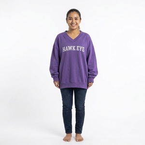 Sudadera HAWK EYE SPORTS Otoño/Invierno para Mujer, Estilo Urbano, con Capucha, Cuello en V, Hombros Caídos, Transpirable, Antiarrugas - Product Image 6