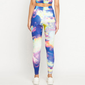 Leggings taille haute à imprimé Tie Dye Galaxy, longueur intégrale, extensibles, tricotés, sportifs, pantalons de yoga pour femmes, toutes saisons - Product Image 3