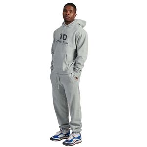 Sudadera con Capucha de Felpa de Corte Holgado en Color Gris Jaspeado, Sudadera con Capucha de Mezcla de Algodón Suave, Informal, Cálida, Unisex, Estilo Urbano - Product Image 3