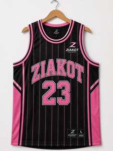 Wholesale Direct Ziakot Industry Custom Black Pink-<b>Light</b> Blue 3D PatternTropical Hawaii Palm <b>Leaves</b> Authentic Basketball Jersey - Product Image 4