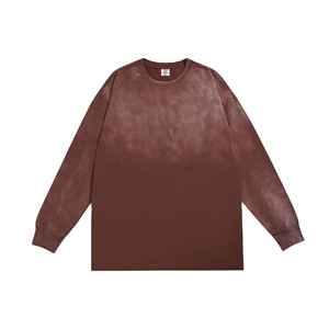 Wholesale <b>Tshirt</b> Cotton Factory t Shirts Manufacturer Custom Embroidery 360 Gsm Long Sleeve - Product Image 3