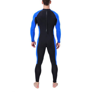 Combinaison de sport pour homme à manches longues, en polyester/nylon, UPF50+, 2,5 mm, noir et vert, col rond, fermeture éclair - Product Image 2