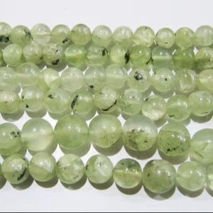 Cuentas redondas lisas de esmeralda natural, jade y ágata de 8 mm, vendidas por hilo de 13 pulgadas de largo. - Product Image 5