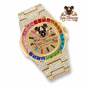 Montre à quartz en acier contemporaine avec cadran raffiné et bracelet maillons - Product Image 5