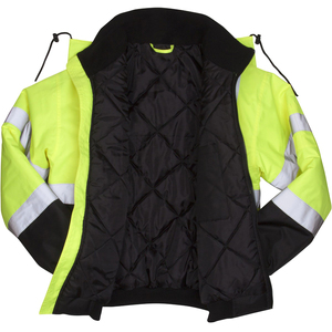 เสื้อแจ็คเก็ตนิรภัยสะท้อนแสงแบบ Hi Vis รุ่นใหม่ปี 2026 สำหรับผู้ชาย พร้อมโลโก้สั่งทำพิเศษและแถบสะท้อนแสงสีตัดกัน - Product Image 2