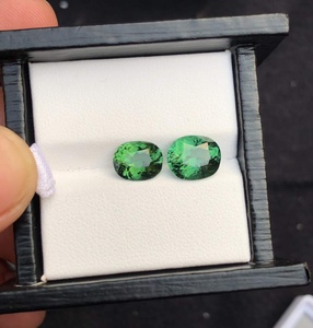 Lot de tourmalines vertes chromées naturelles facettées d'Afghanistan, pierres précieuses vertes vives pour bijoux - Product Image 5