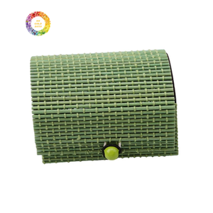 Boîte de rangement en bambou tissé écologique faite à la main, design rustique pour les cadeaux de thé, les bijoux, la décoration de la maison - Personnalisable - Product Image 1
