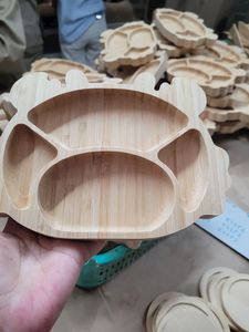 Plato de Bambú Ecológico Reutilizable para Bebés, Plato de Bambú con Forma de Perro, Bandeja de Comida Dividida para Niños Pequeños de Vietchoice - Product Image 3