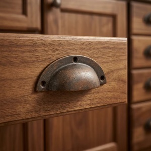 Modern Cast Iron Cabinet Cup Pull Handle for Kitchen Bedroom Bathroom Living Room for Cupboard Drawer Dresser <b>Ceramic</b> <b>Knobs</b> - Product Image 4
