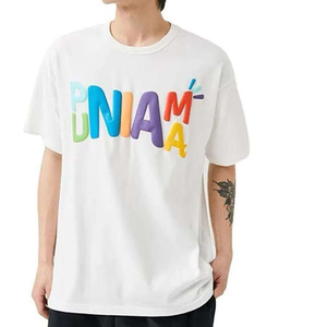 เสื้อยืดโอเวอร์ไซส์ผ้าฝ้าย 100% สีพื้นเรียบ ปักโลโก้ได้ตามต้องการ แขนสั้น สไตล์วินเทจ สตรีทแวร์ สำหรับผู้ชาย - Product Image 6