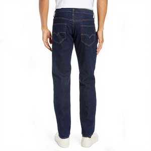 Jeans de Mezclilla para Hombre, Corte Recto, Lavado Medio, Cintura Media, Ajuste Regular, Algodón, Estilo Invernal, Secado Rápido, Ligeros - Product Image 5