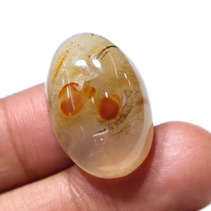 หินโมราอะเกตเจียระไนแบบหลังเบี้ยอะเกตตามธรรมชาติกำไลข้อมือหินอาเกตแบบเรียบขายส่งสำหรับหินอัญมณี - Product Image 1