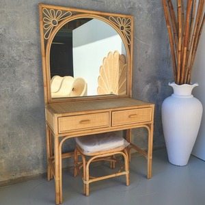 Meubles naturels en rotin armoire coiffeuse designs uniques tables de maquilleur pour l'exportation - Product Image 2
