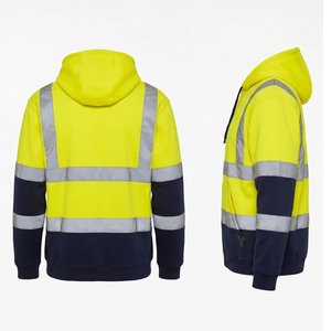 Veste de sécurité réfléchissante à haute visibilité classe 3, à fermeture éclair, en polyester, pour travaux de construction et équipes routières - Product Image 2